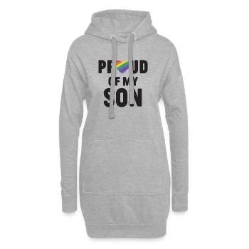 LGBTQ Pride Month - Stolz auf meinen Sohn - Hoodie-Kleid - Grau meliert - Vorne
