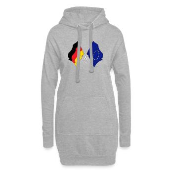 Pavillon Allemagne, Europe - Sweat-shirt à capuche long Femme - gris chiné - Devant