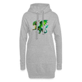Dragon - Sweat-shirt à capuche long Femme - gris chiné - Devant