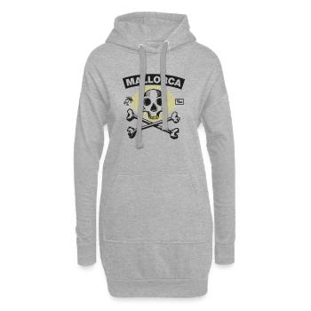 Majorque – Per mille pirate sous les palmiers - Sweat-shirt à capuche long Femme - gris chiné - Devant