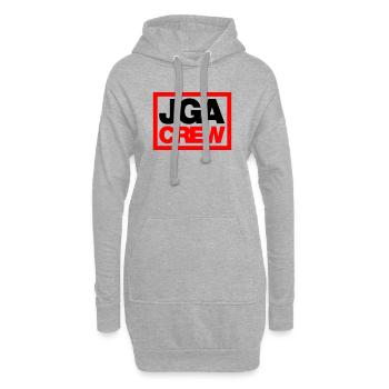 Equipage d’enterrement de vie de garçon - Emblème - Sweat-shirt à capuche long Femme - gris chiné - Devant