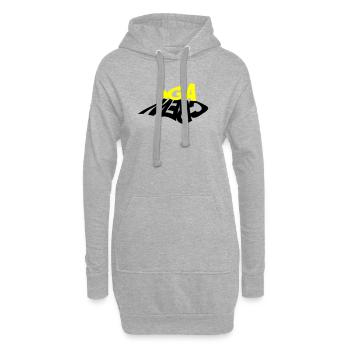 JGA Crew - Ombre ivre - Sweat-shirt à capuche long Femme - gris chiné - Devant