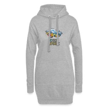 Carte à l’aquarelle République tchèque - Sweat-shirt à capuche long Femme - gris chiné - Devant