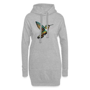 Colibri - Sweat-shirt à capuche long Femme - gris chiné - Devant