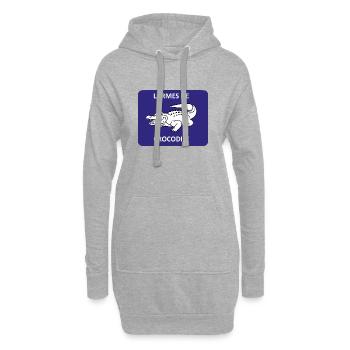 Larmes de crocodile - Sweat-shirt à capuche long Femme - gris chiné - Devant