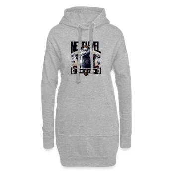 BKH Britisch Kurzhaar Blue Katze Königssessel - Hoodie-Kleid - Grau meliert - Vorne