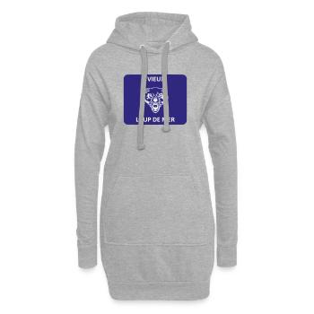 Alter Seebär - Hoodie-Kleid - Grau meliert - Vorne