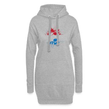 Football Color Explosion Pays-Bas Équipe des Pays-Bas - Sweat-shirt à capuche long Femme - gris chiné - Devant