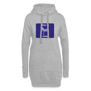 Seltsames Zebra - Hoodie-Kleid - Grau meliert - Vorne