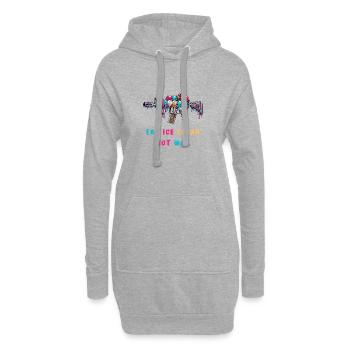 De la crème glacée au lieu de la guerre - Sweat-shirt à capuche long Femme - gris chiné - Devant