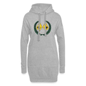 Fahnen Pommerscher Lorbeerkranz - Hoodie-Kleid - Grau meliert - Vorne