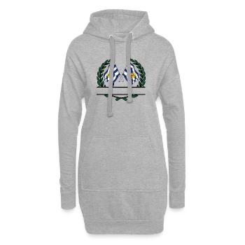 Flaggen Provinz Zeeland Lorbeerkranz Banner - Hoodie-Kleid - Grau meliert - Vorne