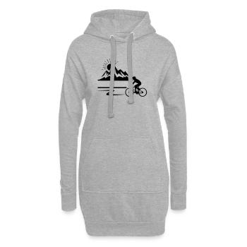 Radfahrer, Radfahrer, mautainbiker berge - Hoodie-Kleid - Grau meliert - Vorne