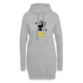 Météo picarde - Sweat-shirt à capuche long Femme - gris chiné - Devant