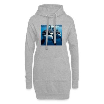 Orcas - Hoodie Dress - heather grey - Front