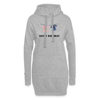 ALLES GUTE ZUM GEBURTSTAG. ALLES GUTE ZUM GEBURTSTAG. JAHRESTAG. - Hoodie-Kleid - Grau meliert - Vorne