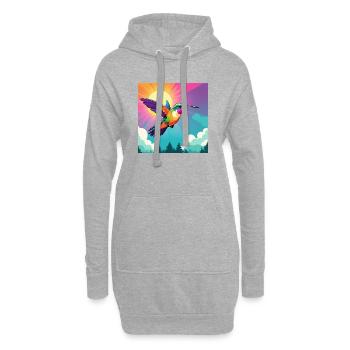 Hummingbird - Hoodie-Kleid - Grau meliert - Vorne