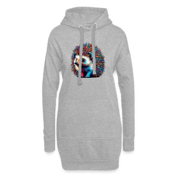 Igel - Hoodie-Kleid - Grau meliert - Vorne