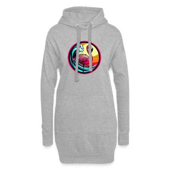 Flamingo - Hoodie-Kleid - Grau meliert - Vorne