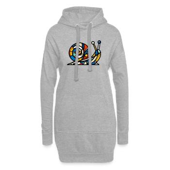 Snail - Hoodie Dress - heather grey - Front