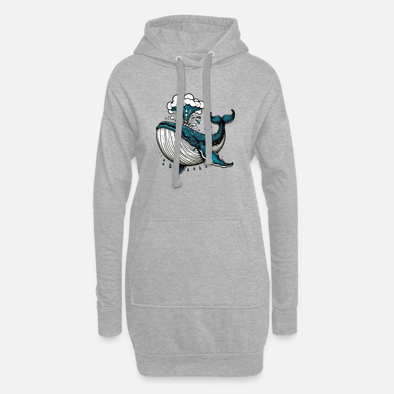 Wal - Hoodie-Kleid - Grau meliert