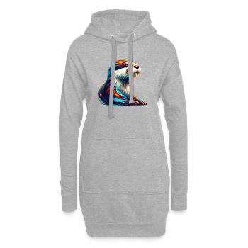 Otter - Hoodie-Kleid - Grau meliert - Vorne