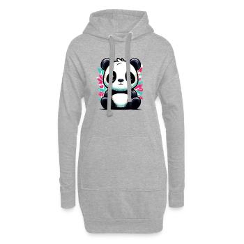 Panda - Hoodie-Kleid - Grau meliert - Vorne