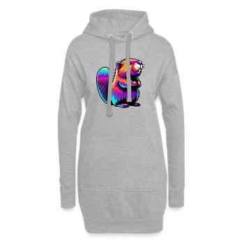 Bieber - Hoodie-Kleid - Grau meliert - Vorne