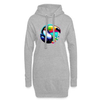 Toucan - Sweat-shirt à capuche long Femme - gris chiné - Devant