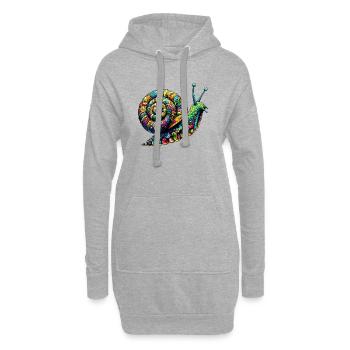Escargot - Sweat-shirt à capuche long Femme - gris chiné - Devant