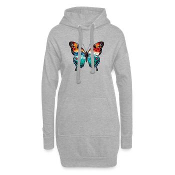 Butterfly - Hoodie Dress - heather grey - Front