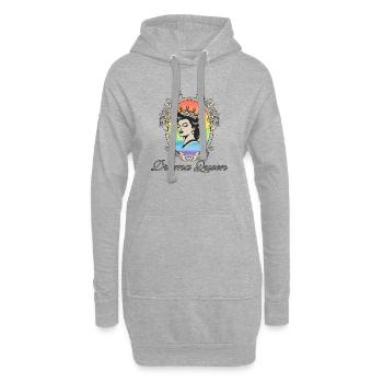 Drama Queen Regenbogenkrone - Hoodie-Kleid - Grau meliert - Vorne