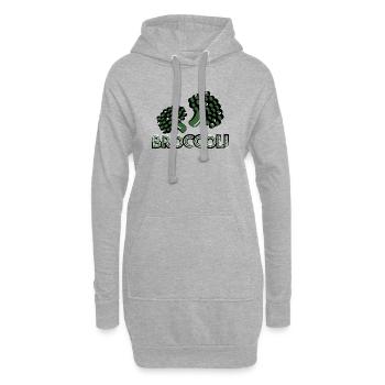 Mangez vos légumes verts ! - Sweat-shirt à capuche long Femme - gris chiné - Devant
