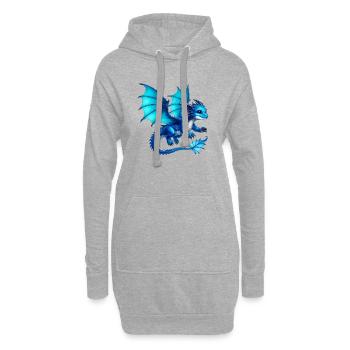 Dragon - Sweat-shirt à capuche long Femme - gris chiné - Devant