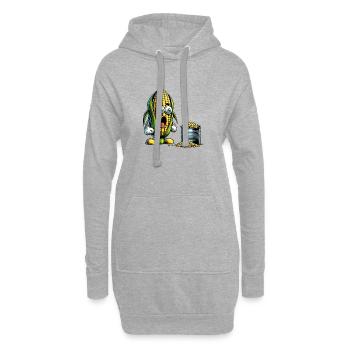 Motif de maïs amusant - Sweat-shirt à capuche long Femme - gris chiné - Devant