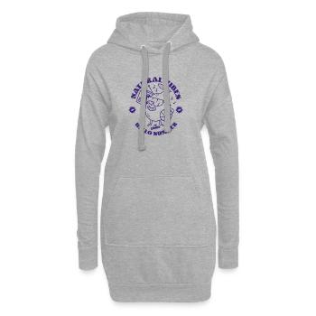 Lemon purple - Sweat-shirt à capuche long Femme - gris chiné - Devant