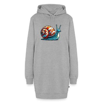 Snail - Hoodie Dress - heather grey - Front