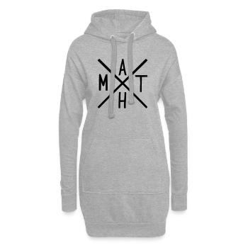 Mathe - Hoodie-Kleid - Grau meliert - Vorne