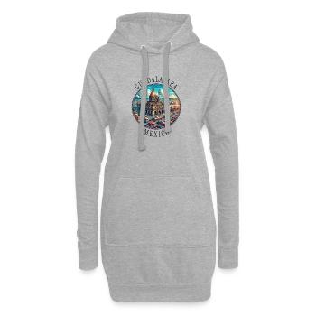 Design de voyage à Guadalajara au Mexique - Sweat-shirt à capuche long Femme - gris chiné - Devant