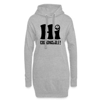 SCHULANFANG GRUNDSCHULE FUßBALL - Hoodie-Kleid - Grau meliert - Vorne