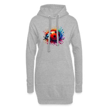 Marienkäfer - Hoodie-Kleid - Grau meliert - Vorne