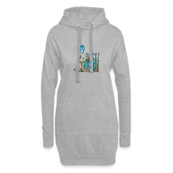 Carte à l’aquarelle Saint-Vincent-et-les-Grenadines - Sweat-shirt à capuche long Femme - gris chiné - Devant