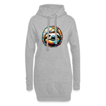 Paresse - Sweat-shirt à capuche long Femme - gris chiné - Devant