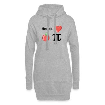Les nerds adorent Apple Pi Pi Dictons Math S Pixel - Sweat-shirt à capuche long Femme - gris chiné - Devant
