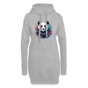 Panda - Hoodie-Kleid - Grau meliert - Vorne