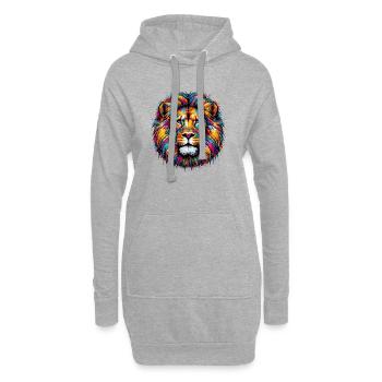 Lion - Sweat-shirt à capuche long Femme - gris chiné - Devant