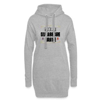 Mère Qui Assure Grave - Sweat-shirt à capuche long Femme - gris chiné - Devant
