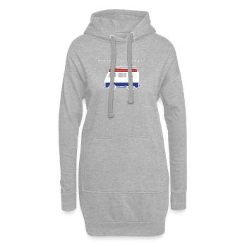 Pays-BasCampers - Sweat-shirt à capuche long Femme - gris chiné - Devant