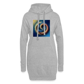 Kreise 1 - Hoodie-Kleid - Grau meliert - Vorne
