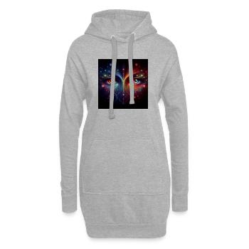 Augen 4 - Hoodie-Kleid - Grau meliert - Vorne